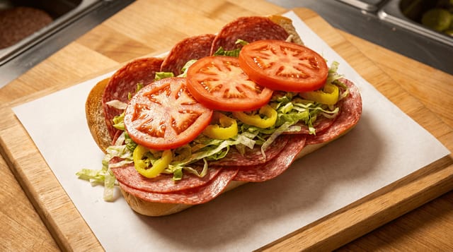 Beef Bologna Hoagie.