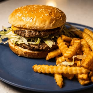 Double Cheeseburger Platter