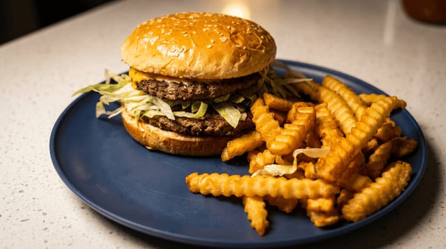 Double Cheeseburger Platter.