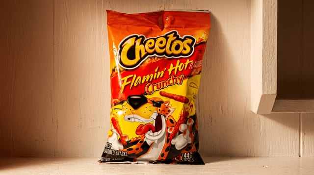 Cheetos Flamin' Hot Crunchy.