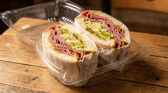 Beef Bologna Sandwich.