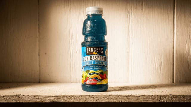Langers Blue Raspberry Fruit Punch.